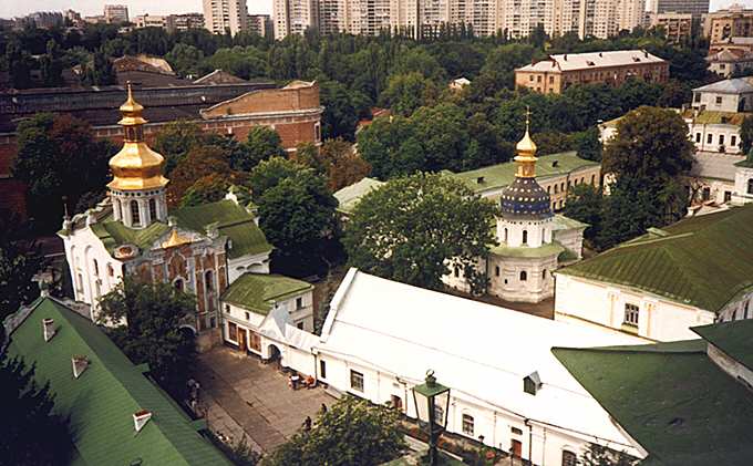 Kiev. Kievo-Pechorskaya Lavra. View at Trinity Church. XII cent.
