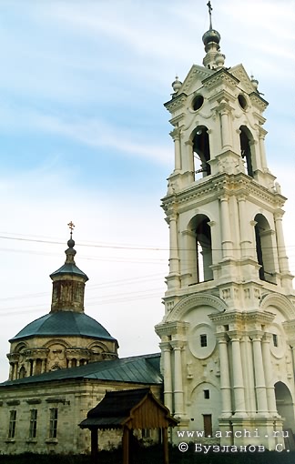 Kasimovsky district. Gusevsky country church-yard. Transfiguration church and belfry. XIX