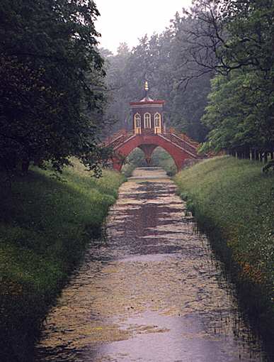 Tsarskoye Selo. Krestovy (Cross) Bridge in the Upper Park. XVIII cent. Neyelov V.I.