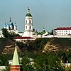 Tobolsk district. Tobolsk. Panorama of Tobolsk Kremlin from belfry of Church of Exaltation of the Cross. XVIII